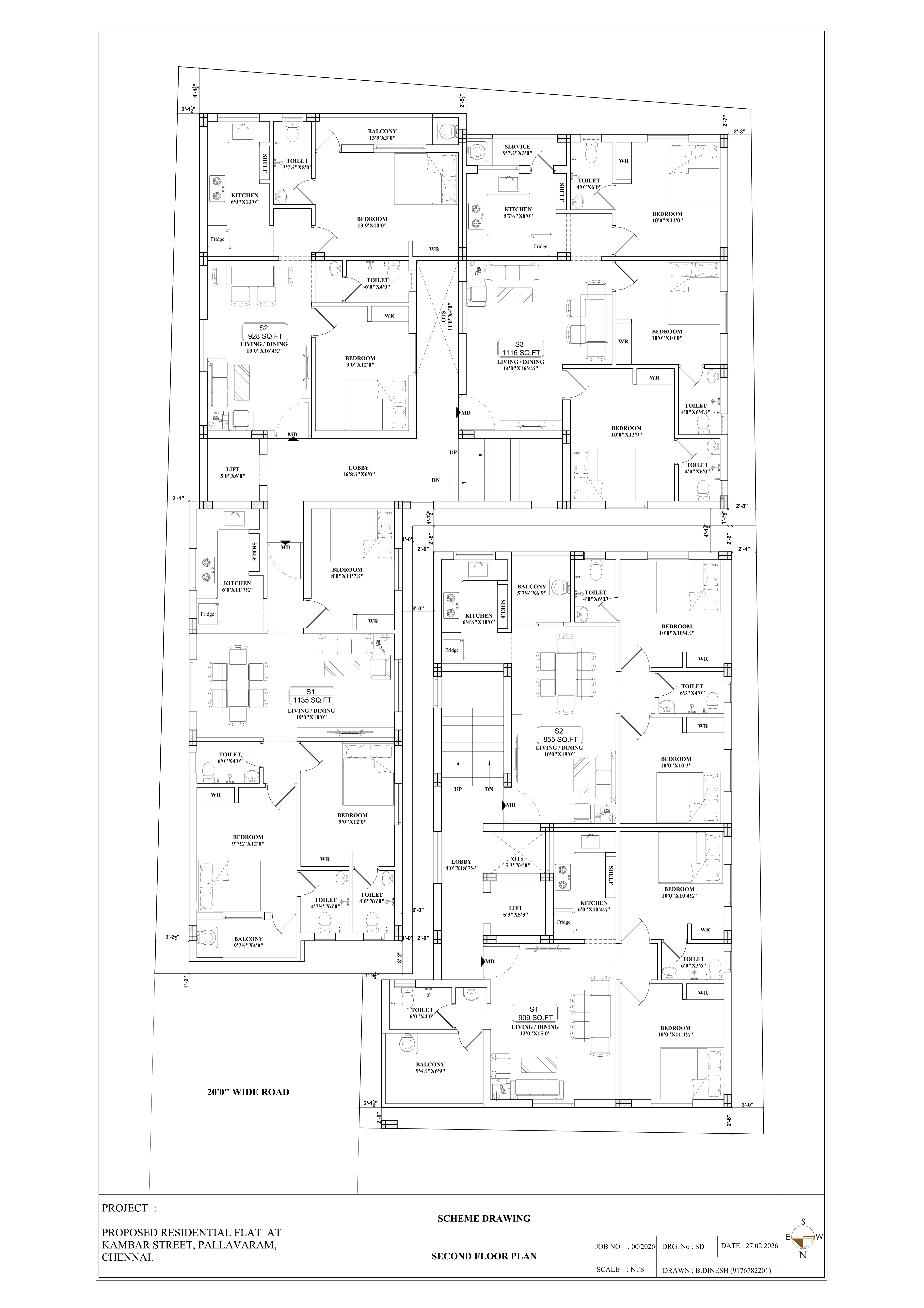 2nd & 3rd Floor Plan